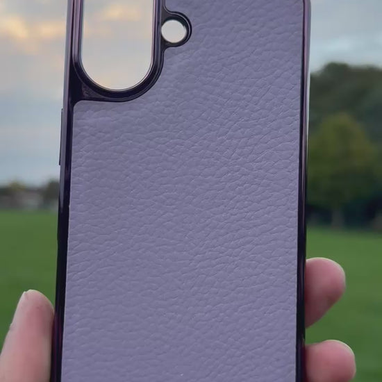 Premium Protection Kit iPhone 17 showcasing stylish purple leather back case for iPhone 17 cases and covers.